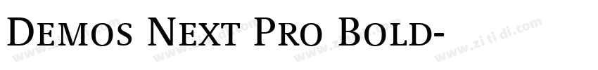 Demos Next Pro Bold字体转换